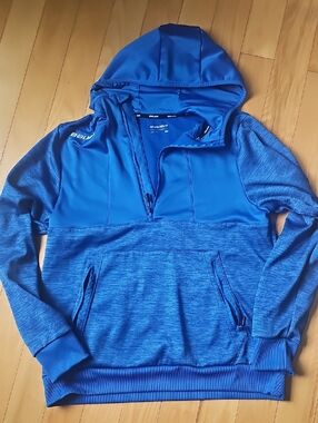 Bauer Blue Half-Zip Hooded Performance Pullover